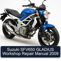 2009 Suzuki SFV650 Gladius Service Repair Workshop Manual PDF