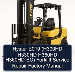 Hyster E019 (h300hd H330HD H360HD H360hd-ec) Forklift H300HD EC Service Repair Workshop Manual PDF