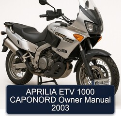 2003 Aprilia ETV 1000 Caponord Owner Owner's Manual PDF