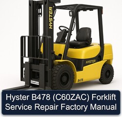 Hyster B478 (C60ZAC) Forklift C60ZAC Service Repair Workshop Manual PDF