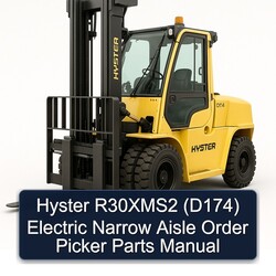 Ersatzteilhandbuch für den Hyster R30XMS2 (D174) Elektro-Schmalgang-Kommissionierer