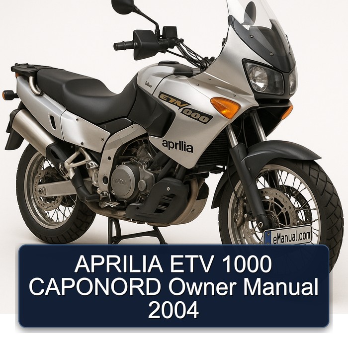 2004 Aprilia ETV 1000 Caponord Owner Owner's Manual PDF