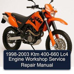 1998-2003 KTM 400 660 LC4 Engine Service Repair Workshop Manual PDF