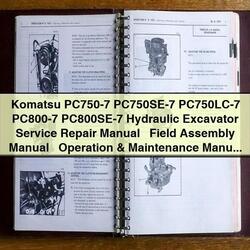 Komatsu PC750-7 Series, PC800-7 Series Hydraulic Excavator Service Repair Workshop Manual PDF