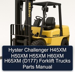 Hyster Challenger H45XM H50XM H55XM H60XM H65XM (D177) Forklift Trucks Parts Catalog PDF
