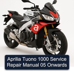 Aprilia Tuono 1000 05 Onwards Service Repair Workshop Manual PDF