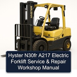 Hyster N30FR A217 Electric Forklift Service Repair Workshop Manual PDF