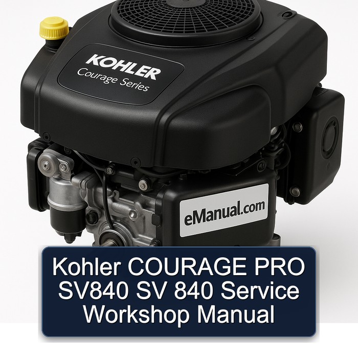 Kohler Courage Series PRO SV840 SV 840 Service Repair Workshop Manual PDF