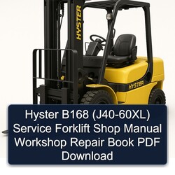 Hyster B168 (J40-60XL) Forklift Shop Book Service Repair Workshop Manual PDF