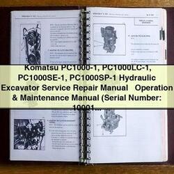 Komatsu Pc1000-1 Pc1000lc-1 Pc1000se-1 Pc1000sp-1 Hydraulic Excavator , Operation (serial Number: 10001 Up) Service Repair Workshop Manual PDF