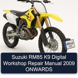 2009 Suzuki RM Series RM85 K9 Digital Onwards Service Repair Workshop Manual PDF