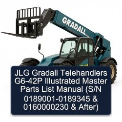 JLG Gradall Telehandlers G6-42P Illustrated Master (s/n 0189001-0189345 0160000230 After) Parts Catalog PDF