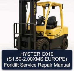 Hyster C010 (s1.50-2.00xms Europe) Forklift S1.50 EUROPE Service Repair Workshop Manual PDF