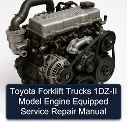 Toyota Forklift Trucks 1DZ-II Model Engine Equipped Service Repair Workshop Manual PDF