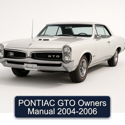 2004-2006 Pontiac GTO Owners Owner's Manual PDF