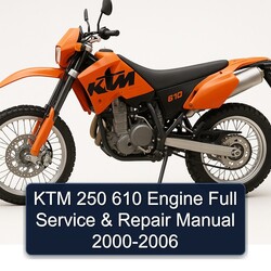 2000-2006 KTM 250 610 Engine Service Repair Workshop Manual PDF