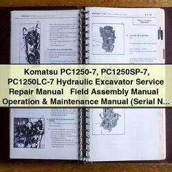 Komatsu Pc1250-7 Pc1250sp-7 Pc1250lc-7 Hydraulic Excavator , Field Assembly, Operation Service Repair Workshop Manual PDF