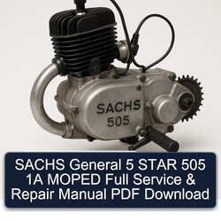 Sachs 505 General 5 Star 1A Moped Service Repair Workshop Manual PDF