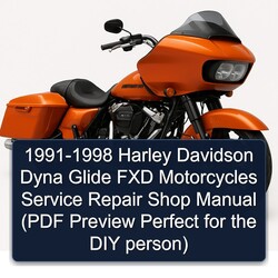 1991-1998 Harley Davidson Dyna Glide FXD Motorcycles Shop ( Preview Perfect DIY Person) Service Repair Workshop Manual PDF