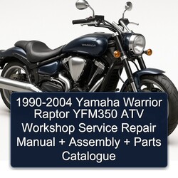 1990-2004 Yamaha Warrior Raptor YFM350 ATV Assembly Parts Catalog PDF