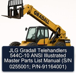 JLG Gradall Telehandlers 544C-10 Ansi Illustrated Master (s/n 0255001; P/n-91164001) Parts Catalog PDF