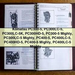 Komatsu PC300-5 Pc300lc-5 Pc300lc-5k Pc300hd-5 Mighty PC400-5 Pc400lc-5 Pc400hd-5 Hydraulic Excavator Service Repair Workshop Manual PDF
