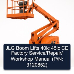 JLG Boom Lifts 40IC 45IC CE / (p/n: 3120852) Service Repair Workshop Manual PDF
