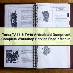 Terex TA35 TA40 Articulated Dumptruck Service Repair Workshop Manual PDF