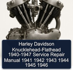 Harley Davidson Model 125 Knucklehead-flathead 1940-1947 1941 1942 1943 1944 1945 1946 Service Repair Workshop Manual PDF