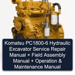 Komatsu Pc1800-6 Hydraulic Excavator Field Assembly Operation Service Repair Workshop Manual PDF