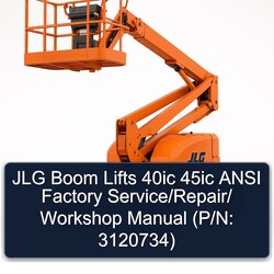JLG Boom Lifts 40IC 45IC Ansi / (p/n: 3120734) Service Repair Workshop Manual PDF