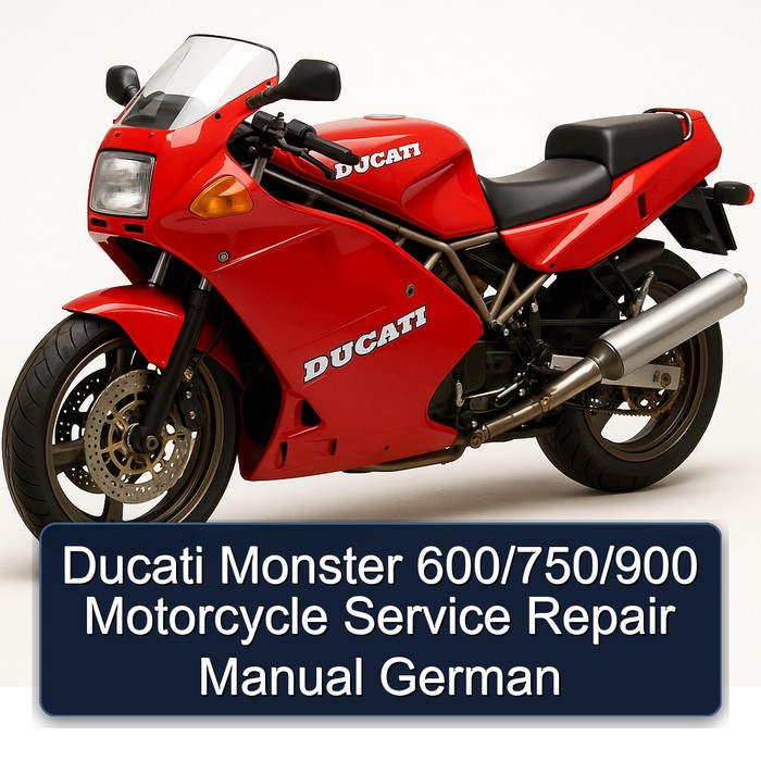 Ducati 750 Monster 600//900 Motorcycle German Service Repair Workshop Manual PDF