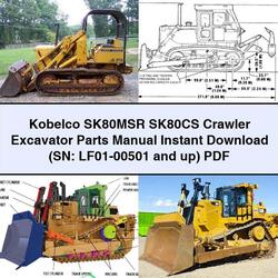 Kobelco SK80MSR SK80CS Crawler Excavator Parts (sn: LF01-00501 Up) Catalog PDF