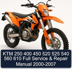 2000-2007 KTM 250 400 450 520 525 540 560 610 Service Repair Workshop Manual PDF
