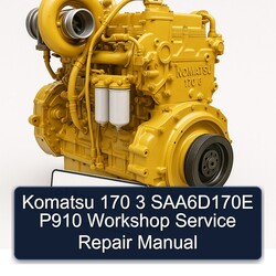 Komatsu 170 3 Saa6d170e P910 Service Repair Workshop Manual PDF