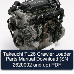 Takeuchi TL26 Crawler Loader Parts (sn 2620002 Up) Catalog PDF
