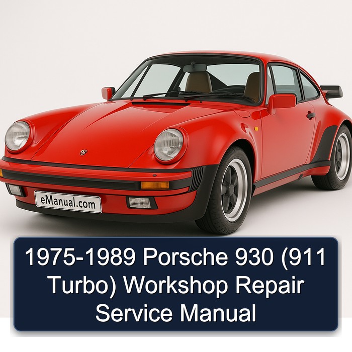 1975-1989 Porsche 911 930 ( Turbo) Turbo Service Repair Workshop Manual PDF