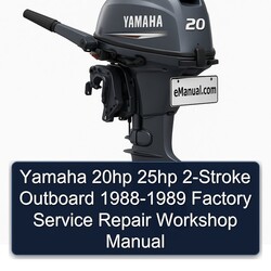 1988-1989 Yamaha 20HP 25HP 2-stroke Outboard Service Repair Workshop Manual PDF