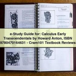 E-STUDY : Calculus Early Transcendentals Howard Anton Isbn 9780470164631-cram101 Textbook Reviews Service Repair Workshop Manual PDF
