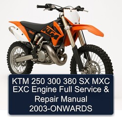 2003 KTM 250 300 380 SX MXC EXC Engine -onwards Service Repair Workshop Manual PDF