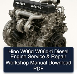 Hino W06D Ti Diesel Engine Service Repair Workshop Manual PDF