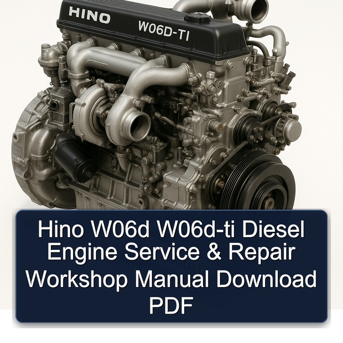 Hino W06D Ti Diesel Engine Service Repair Workshop Manual PDF