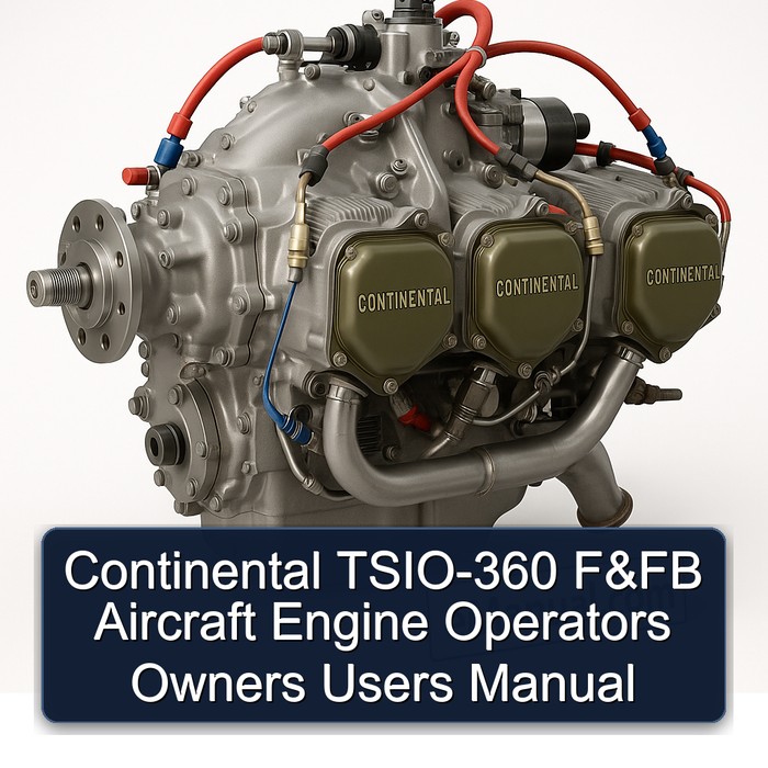 Peugeot FB Continental TSIO-360 F Aircraft Engine Operators Owners Users Service Repair Workshop Manual PDF