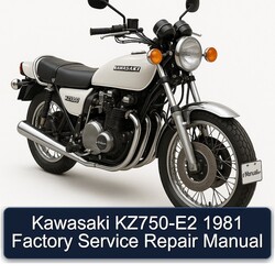 1981 Kawasaki KZ Series KZ750-E2 Service Repair Workshop Manual PDF