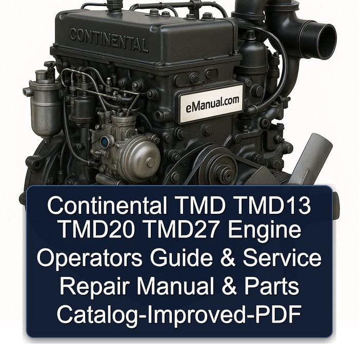 Continental TMD Series TMD13 TMD20 TMD27 Engine Operators -improved Parts Catalog PDF
