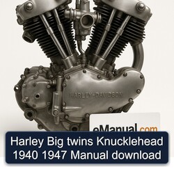 Harley Davidson Big Twins Knucklehead 1940 1947 Service Repair Workshop Manual PDF