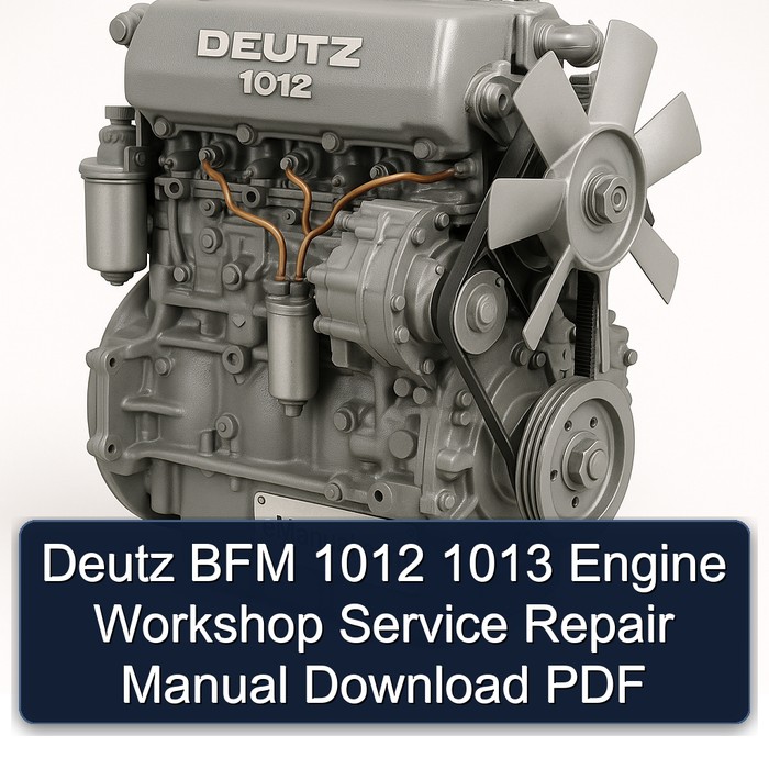Deutz 1012 BFM 1013 Engine Service Repair Workshop Manual PDF