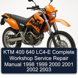 1998-2003 KTM 400 640 LC4-E Service Repair Workshop Manual PDF