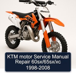1998-2008 KTM Motor 60sx/65sx/xc Service Repair Workshop Manual PDF