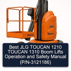 Best JLG Toucan 1210 1310 Boom Lifts Operation Safety (p/n-3121186) Service Repair Workshop Manual PDF